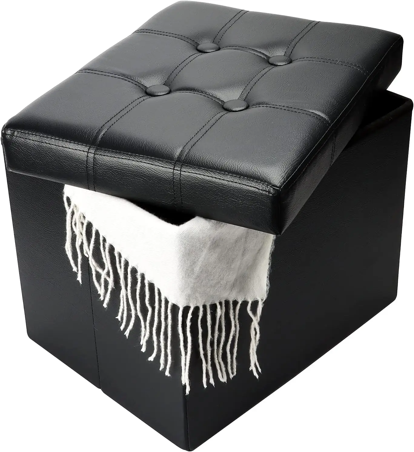 Storage Ottoman, Folding Foot Stool With Thicker Foam Padded Seat Small Leather Storage Ottoman Bench Foot Rest For Living Room
Storage Ottoman, Folding Foot Stool With Thicker Foam Padded Seat Small Leather Storage Ottoman Bench Foot Rest For Living Room