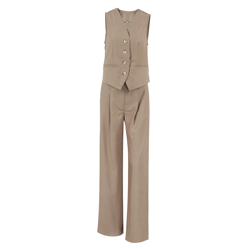 Summer New Vest Suit Long Pants Set Commuting Women's Clothing Simple And High-End Feeling
Summer New Vest Suit Long Pants Set Commuting Women's Clothing Simple And High-End Feeling