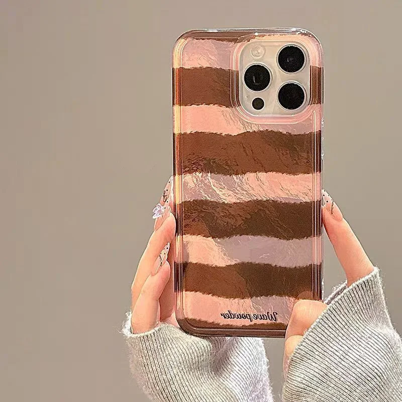 Brown Stripe Print Tinfoil Texture Hard Phone Case for iPhone 17 11 12 13 14 15 16 Pro Max XR XS X 7 8 Plus Pattern Soft Cover
Brown Stripe Print Tinfoil Texture Hard Phone Case for iPhone 17 11 12 13 14 15 16 Pro Max XR XS X 7 8 Plus Pattern Soft Cover