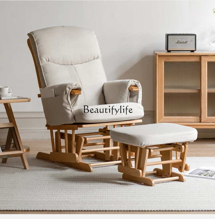 Solid Wood Rocking Chair Modern Minimalist Balcony Nordic Living Room Lounge Sofa Chair
Solid Wood Rocking Chair Modern Minimalist Balcony Nordic Living Room Lounge Sofa Chair