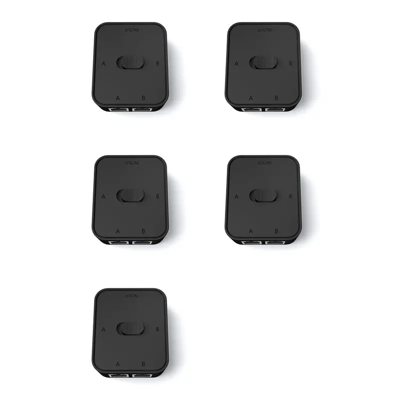 Exquisite-5X 2 Port RJ45 LAN CAT6 Network Switch Selector 1000Mbps 2In1 Out/1 In 2 Out Internal External Network Switcher Splitt
