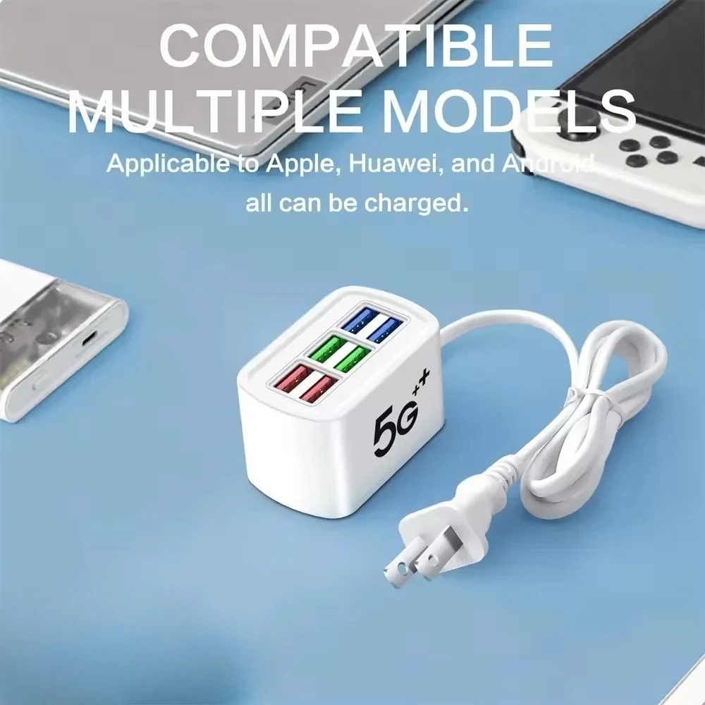 6 USB Car Multi-functional White Charging Head Extension Cable US/EU Car Interior Accessories for Samsung iPhone Xiaomi Huawei
6 USB Car Multi-functional White Charging Head Extension Cable US/EU Car Interior Accessories for Samsung iPhone Xiaomi Huawei