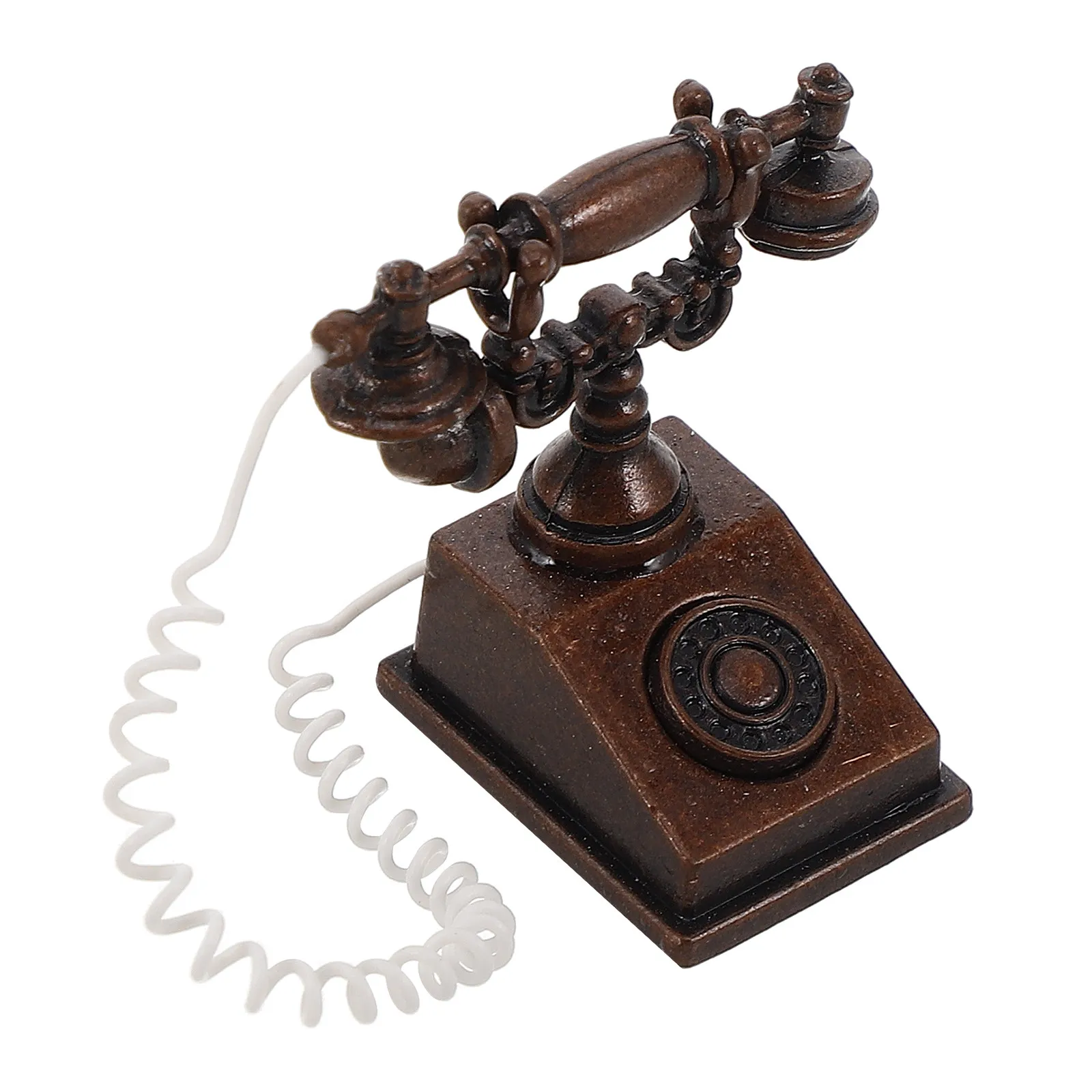 Vintage-Style Mini Rotary Dial Telephone Dollhouse Furniture Piece Realistic Detail Miniature Prop for Home Decor Office Setup
Vintage-Style Mini Rotary Dial Telephone Dollhouse Furniture Piece Realistic Detail Miniature Prop for Home Decor Office Setup