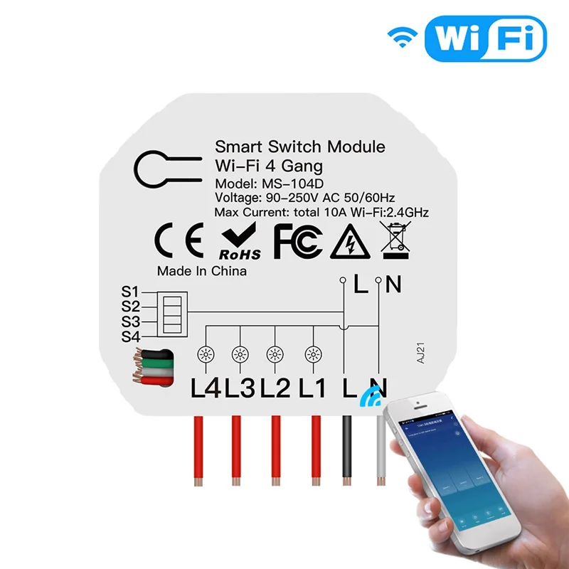 BTLIFE-Tuya Smart Wi-Fi 4-позиционный модуль переключателя управления освещением 2 шт. приложение удаленный диммер функция шторы
BTLIFE-Tuya Smart Wi-Fi 4-позиционный модуль переключателя управления освещением 2 шт. приложение удаленный диммер функция шторы