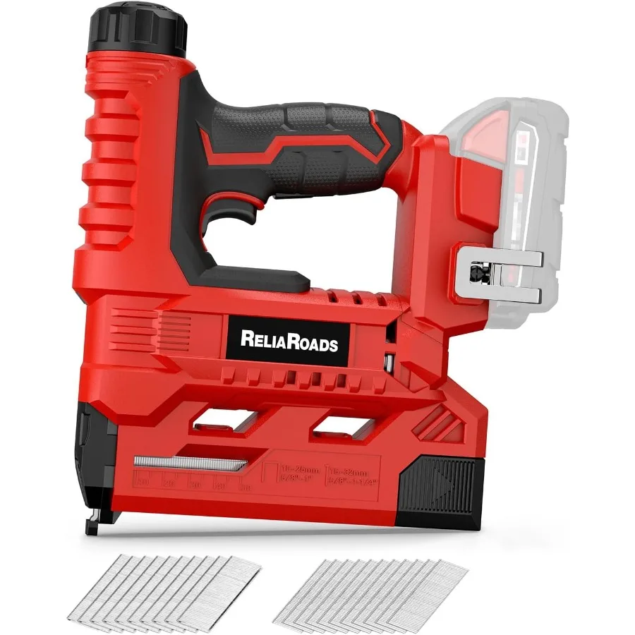 2-in-1 Cordless 18GA Brad Nailer and 1/4 Crown Stapler Compatible with Milwauke* Batteries Tool Only - Lightweight 1600 Nails/S
2-in-1 Cordless 18GA Brad Nailer and 1/4 Crown Stapler Compatible with Milwauke* Batteries Tool Only - Lightweight 1600 Nails/S