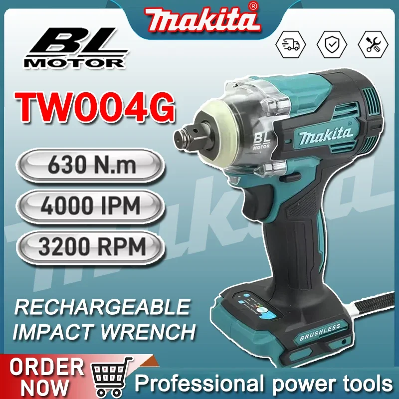 Makita TW004G 630N.m Brushless Screwdriver Machine Cordless Electric Screwdriver Rechargable Drill Driver For 18V Battery
Makita TW004G 630N.m Brushless Screwdriver Machine Cordless Electric Screwdriver Rechargable Drill Driver For 18V Battery
