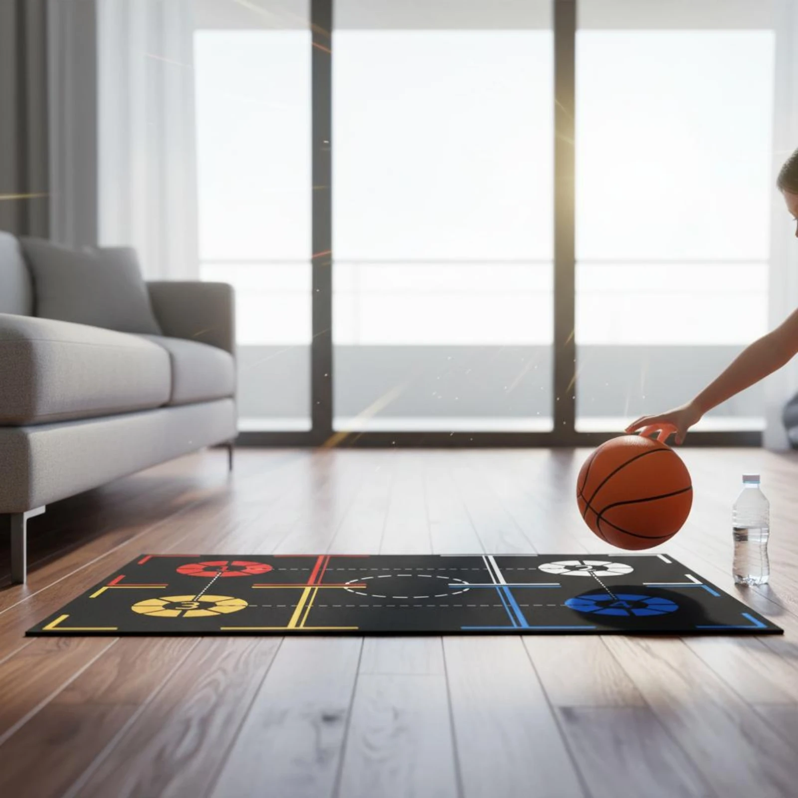 Quiet Basketball Training Mat Sound Absorbing Basketball Footwork Mat Sports Gear Indoor Use Thick Padded for Children
Quiet Basketball Training Mat Sound Absorbing Basketball Footwork Mat Sports Gear Indoor Use Thick Padded for Children