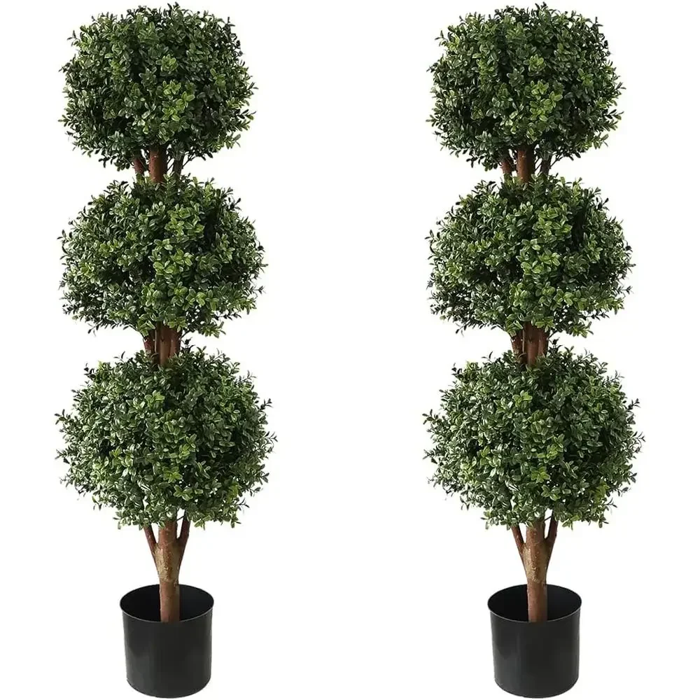 Double Pack of 46.5-Inch Artificial Boxwood Topiary Trees for Outdoor and Indoor Use
Double Pack of 46.5-Inch Artificial Boxwood Topiary Trees for Outdoor and Indoor Use