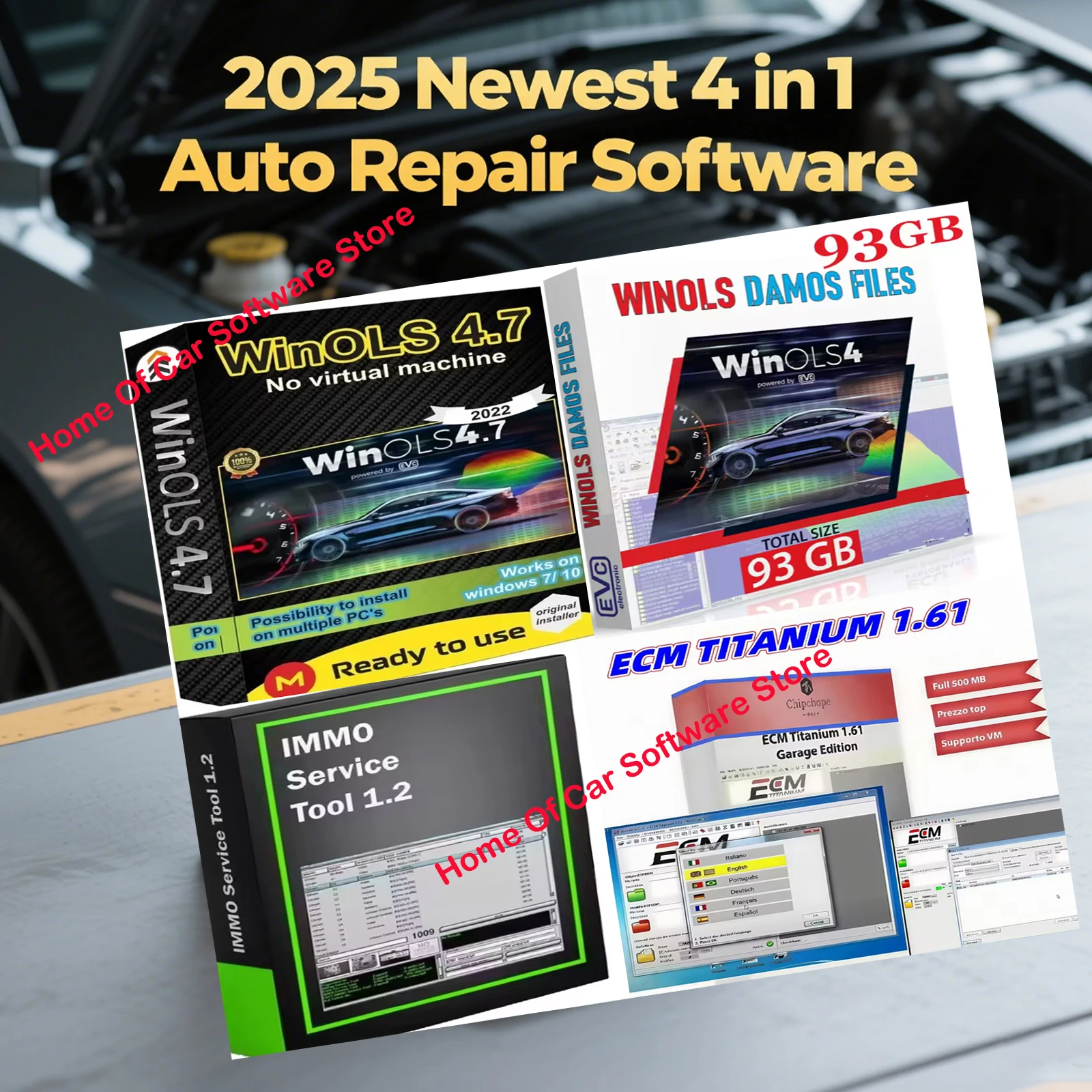 Auto Repair Software Winols 4.7 with 93GB Damos Files ECM Titanium 26100 Immobilizer Tool V1.2 And Install Video Guide Included
Auto Repair Software Winols 4.7 with 93GB Damos Files ECM Titanium 26100 Immobilizer Tool V1.2 And Install Video Guide Included