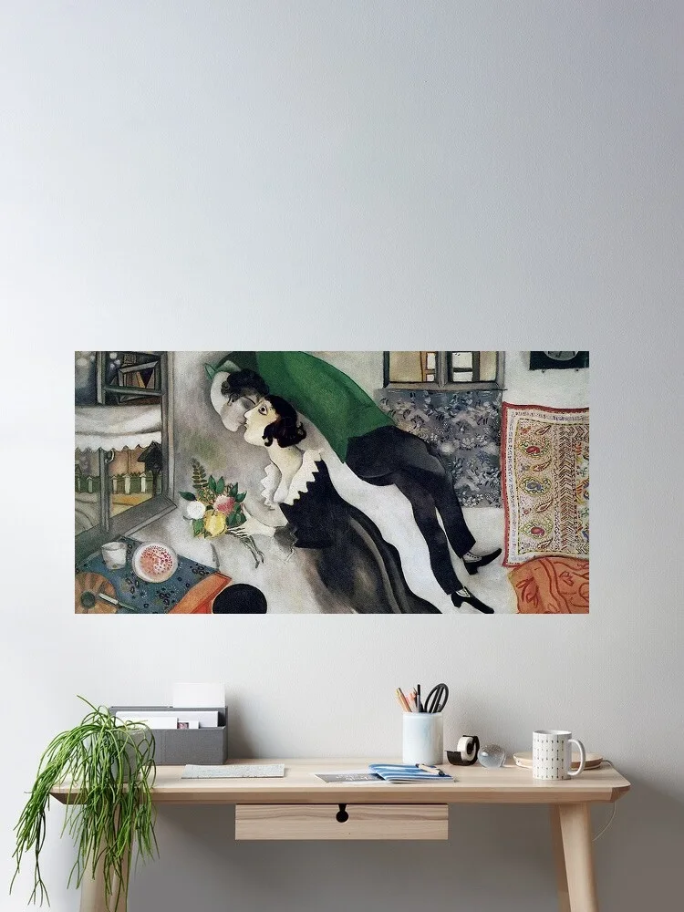 Love story in paintings: Marc Chagall and Bella Rosenfeld, Print Art Canvas Poster,Living Room , Home Wall Decor Picture
Love story in paintings: Marc Chagall and Bella Rosenfeld, Print Art Canvas Poster,Living Room , Home Wall Decor Picture
