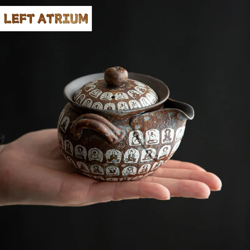 180ml Handmade Old Rock Mud Teapot Retro Buddha Hand Grabbed Pot for Infusions Tea Soaking Kettle Chinese Kung Fu Tea Services
180ml Handmade Old Rock Mud Teapot Retro Buddha Hand Grabbed Pot for Infusions Tea Soaking Kettle Chinese Kung Fu Tea Services