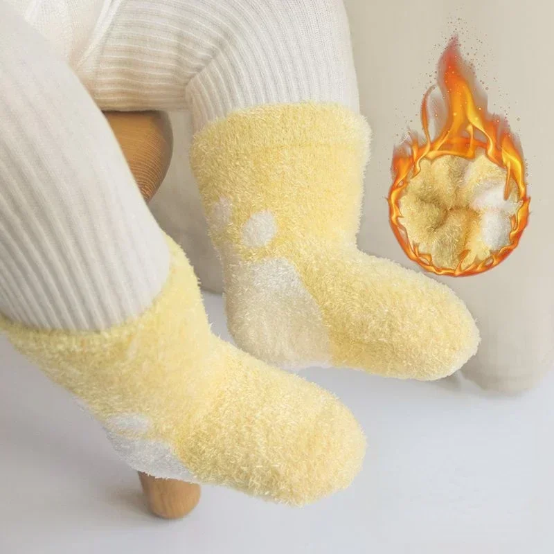 Warm Coral Feather Yarn Baby Socks Style Children'S Socks with Thick Fur Loops Baby Wool Solid Color Children'S Socks
Warm Coral Feather Yarn Baby Socks Style Children'S Socks with Thick Fur Loops Baby Wool Solid Color Children'S Socks