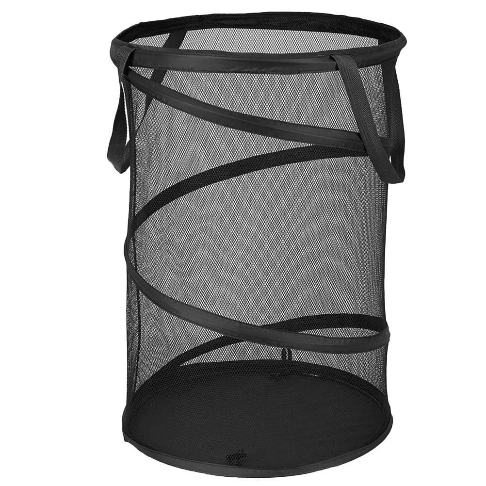 Foldable Laundry Basket Black Large Capacity Cylinder Mesh Dirty Clothes Hamper Collapsible Storage Supplies
Foldable Laundry Basket Black Large Capacity Cylinder Mesh Dirty Clothes Hamper Collapsible Storage Supplies