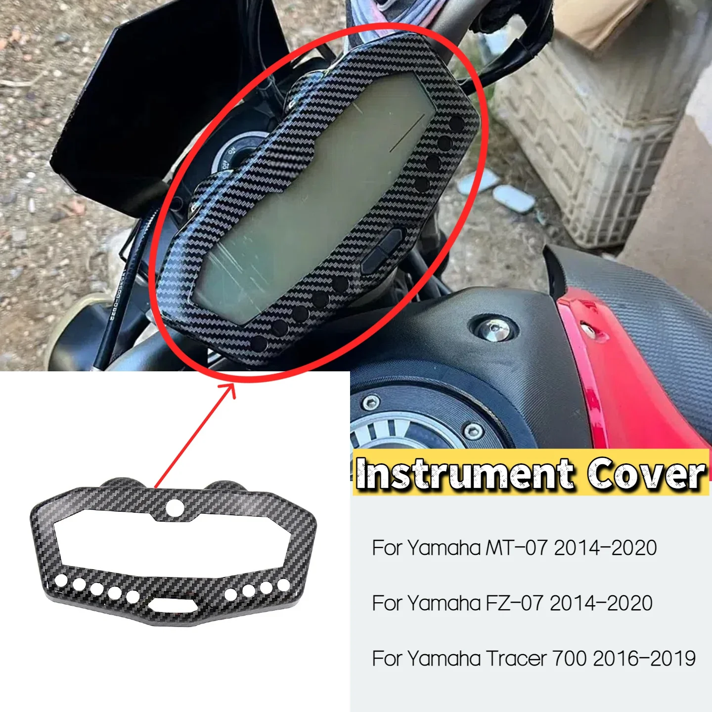 Для YAMAHA MT07 FZ07 mt-07 fz 07 2014-2020 Tracer700 2016-2019 мотоциклетный инструмент из углеродного волокна, крышка спидометра, защита
Для YAMAHA MT07 FZ07 mt-07 fz 07 2014-2020 Tracer700 2016-2019 мотоциклетный инструмент из углеродного волокна, крышка спидометра, защита