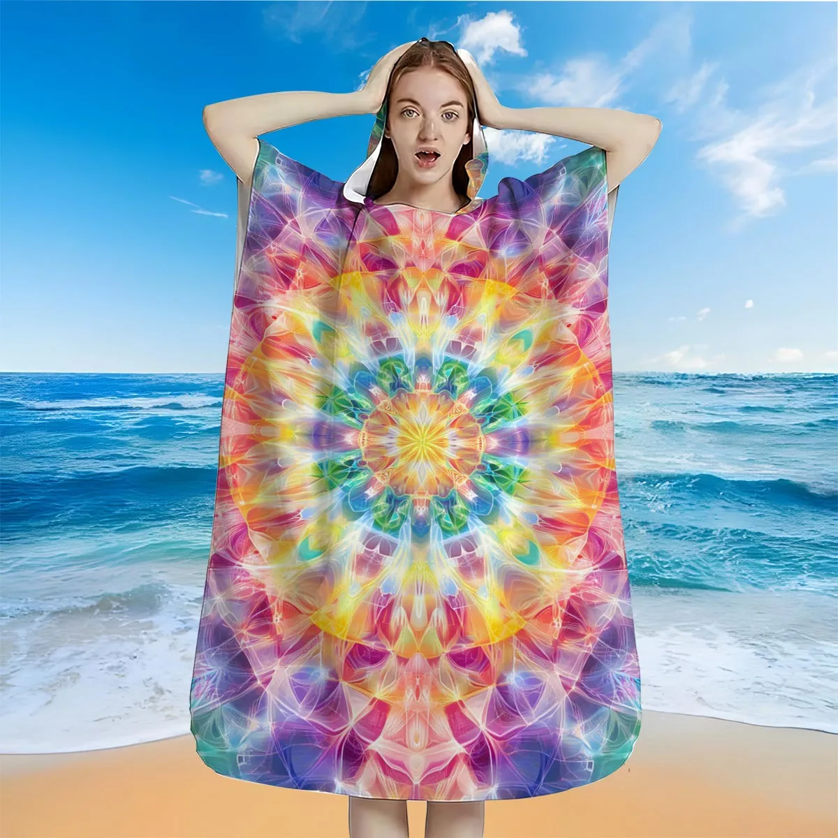 Hooded Beach Towel Summer Quick Dry Swim Cover Up Wrap Cape for Women Girls UV Protection Sun Outfits Microfiber Bohemian Poncho
Hooded Beach Towel Summer Quick Dry Swim Cover Up Wrap Cape for Women Girls UV Protection Sun Outfits Microfiber Bohemian Poncho