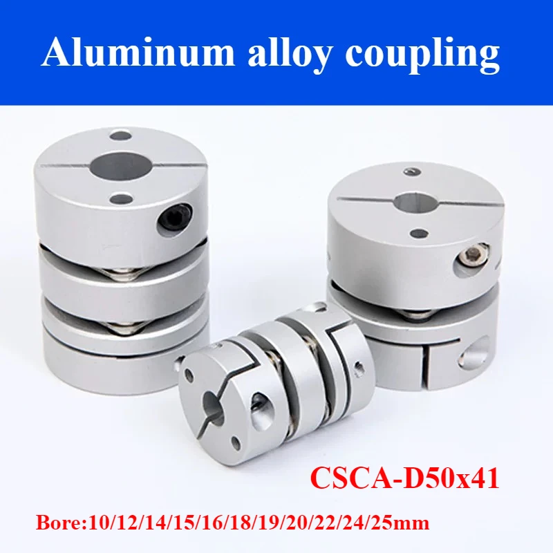 Муфта с одинарной/двойной диафрагмой из алюминиевого сплава CSCA-D50x41 для подключения шагового/серводвигателя, 50мм*41мм, диаметр отверстия: 10~25мм
Муфта с одинарной/двойной диафрагмой из алюминиевого сплава CSCA-D50x41 для подключения шагового/серводвигателя, 50мм*41мм, диаметр отверстия: 10~25мм