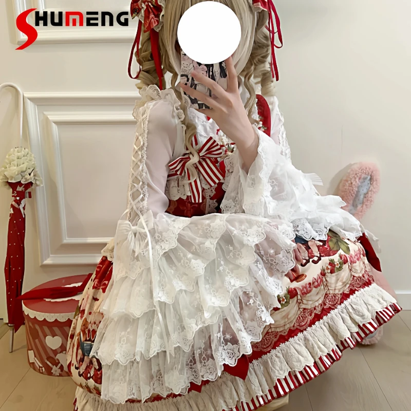 2023 Весна и осень, новая японская милая рубашка с рукавами Лолиты Ji для девочек и женщин, облегающие милые кружевные блузки с длинными рукавами, топы Mujer
2023 Весна и осень, новая японская милая рубашка с рукавами Лолиты Ji для девочек и женщин, облегающие милые кружевные блузки с длинными рукавами, топы Mujer