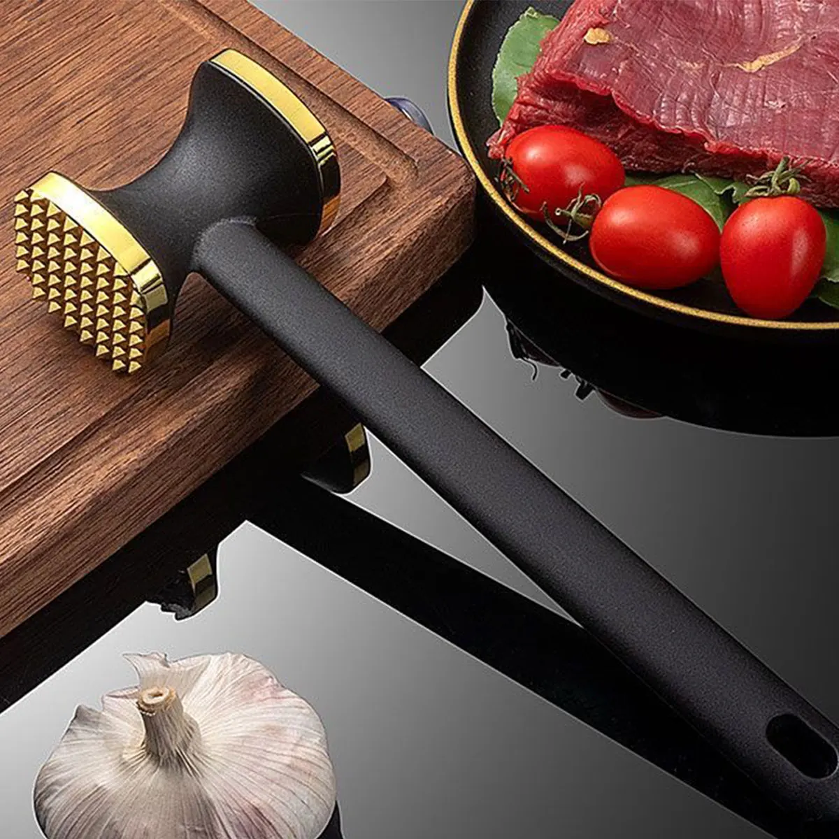 Professional Tendon Breaker & Meat Tenderizer Hammer, Double-Sided Solid Stainless Steel for Home Kitchen & Restaurant
Professional Tendon Breaker & Meat Tenderizer Hammer, Double-Sided Solid Stainless Steel for Home Kitchen & Restaurant