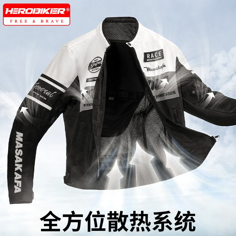 Summer Motorcycle Racing Wear Fall Prevention Motorcycle Rider Equipment Wear Resistant Biker Jacket Breathable for Four Seasons
Summer Motorcycle Racing Wear Fall Prevention Motorcycle Rider Equipment Wear Resistant Biker Jacket Breathable for Four Seasons