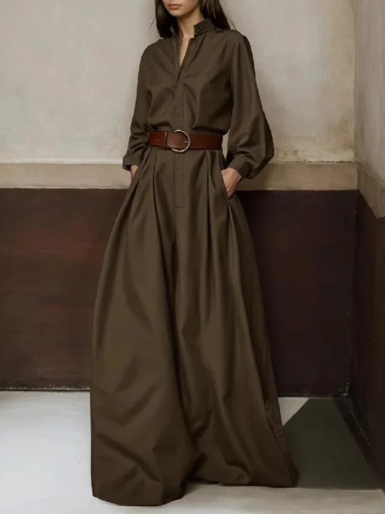Gymystars High Waisted Wide Leg Jumpsuits V-Neck Office Jump Suits 2025 New Fashion Long Sleeves Buttoned Loose Clothing Female
Gymystars High Waisted Wide Leg Jumpsuits V-Neck Office Jump Suits 2025 New Fashion Long Sleeves Buttoned Loose Clothing Female