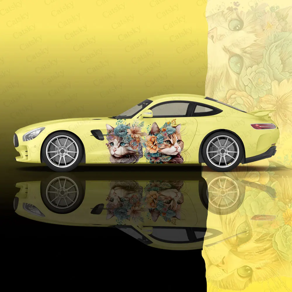Custom Cute Cat and Flower Car Wrap Protect Stickers Car Decal Creative Sticker Animal Car Body Modification Decorative Sticker
Custom Cute Cat and Flower Car Wrap Protect Stickers Car Decal Creative Sticker Animal Car Body Modification Decorative Sticker