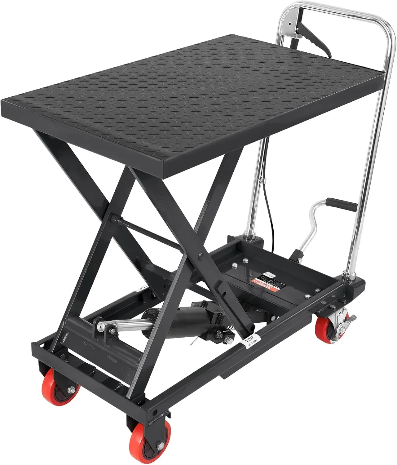 Hydraulic Lift Table Cart, 500lbs Capacity 28.5" Lifting Height, Manual Single Scissor Lift Table with 4 Wheels and Non-Slip Pad
Hydraulic Lift Table Cart, 500lbs Capacity 28.5" Lifting Height, Manual Single Scissor Lift Table with 4 Wheels and Non-Slip Pad