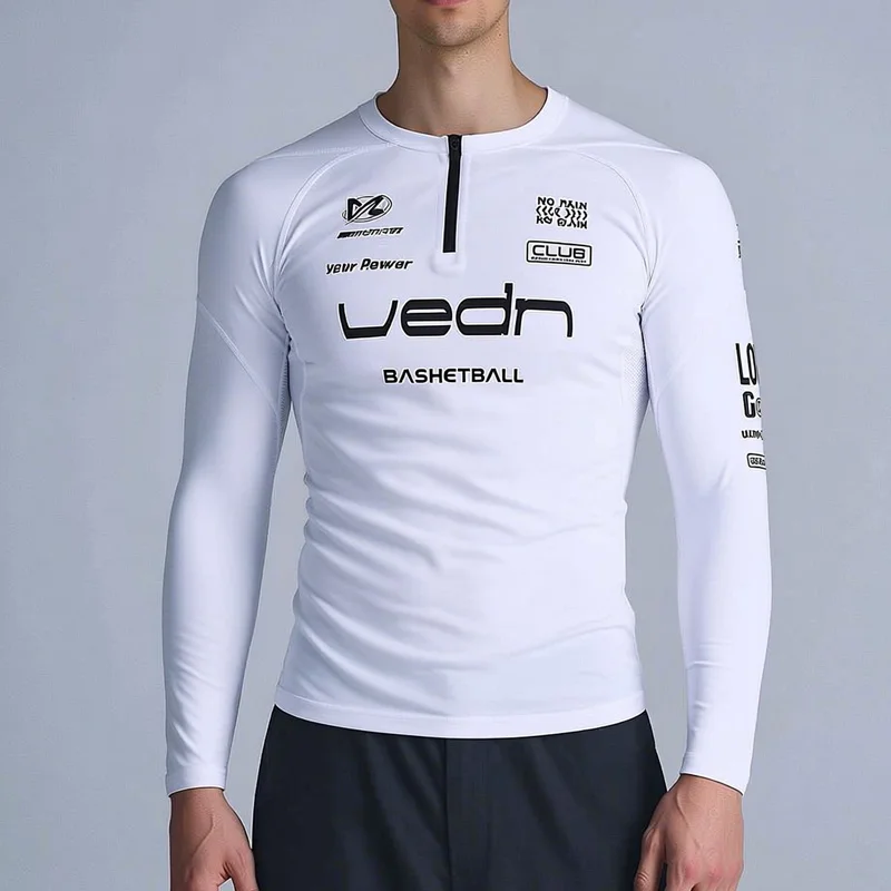 Мужская компрессионная тренировочная футболка Veidoorn с молнией до середины груди, быстросохнущая, влагоотводящая, дышащая, для спортзала и фитнеса
Мужская компрессионная тренировочная футболка Veidoorn с молнией до середины груди, быстросохнущая, влагоотводящая, дышащая, для спортзала и фитнеса