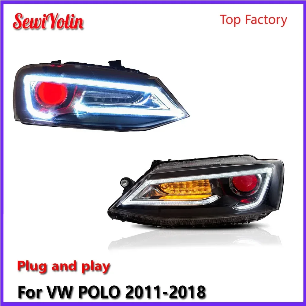 Автомобильные светодиодные фары в сборе для VW POLO 2011-2018, авто противотуманные фары DRL, стоп-сигнал, указатель поворота, Plug and Play
Автомобильные светодиодные фары в сборе для VW POLO 2011-2018, авто противотуманные фары DRL, стоп-сигнал, указатель поворота, Plug and Play