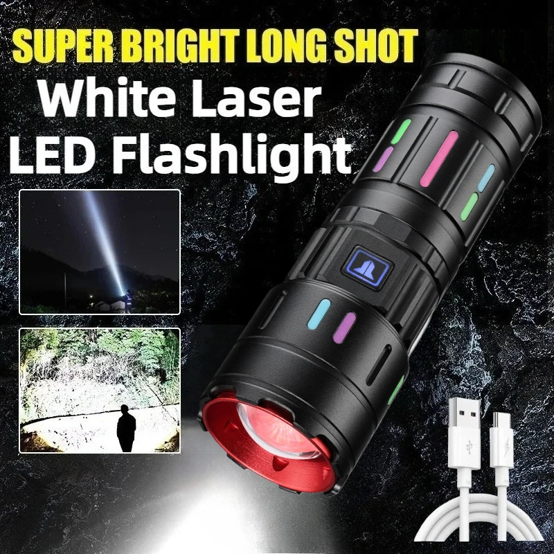 High Power LED Flashlight Fluorescent Strip Torch Rechargeable Zoomable 5 Lighting Modes Spotlight for Fishing Outdoor Camping
High Power LED Flashlight Fluorescent Strip Torch Rechargeable Zoomable 5 Lighting Modes Spotlight for Fishing Outdoor Camping