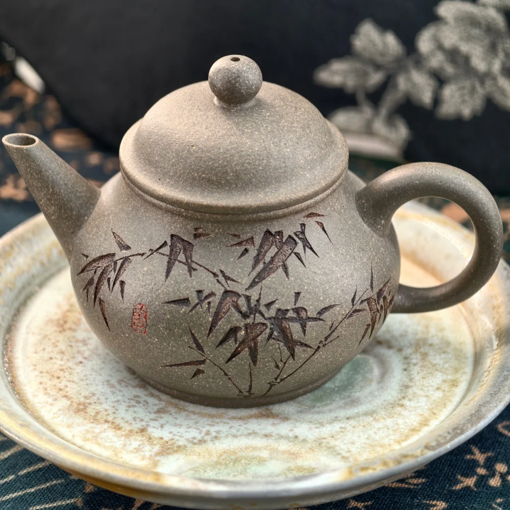 Yixing Qing Duan Clay Shuiping Purple Clay Teapot, Handmade Zisha Clay, REACH Certified Food-Safe For Gongfu Tea Ceremony
Yixing Qing Duan Clay Shuiping Purple Clay Teapot, Handmade Zisha Clay, REACH Certified Food-Safe For Gongfu Tea Ceremony
