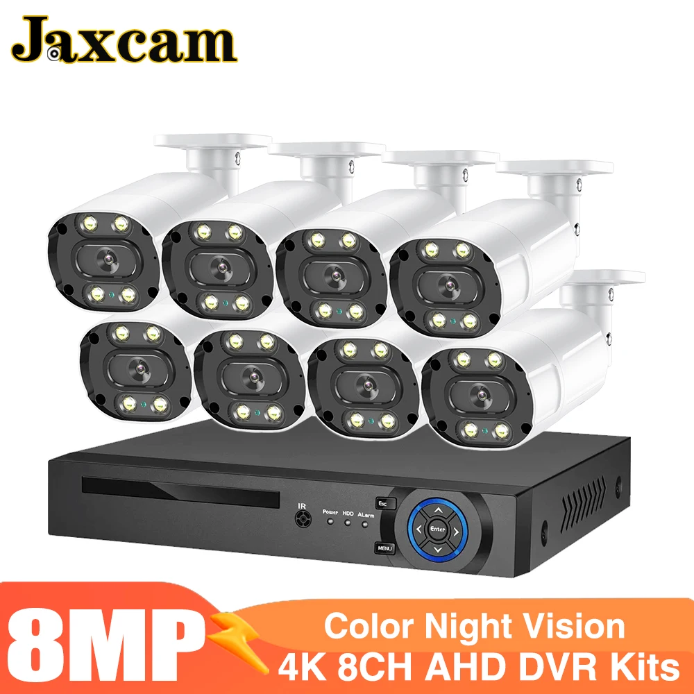 8-мегапиксельная система видеонаблюдения AHD, 8-канальный видеорегистратор с 4/8 шт., комплект камер безопасности 4K, IP66, всепогодная цветная IP-камера ночного видения
8-мегапиксельная система видеонаблюдения AHD, 8-канальный видеорегистратор с 4/8 шт., комплект камер безопасности 4K, IP66, всепогодная цветная IP-камера ночного видения