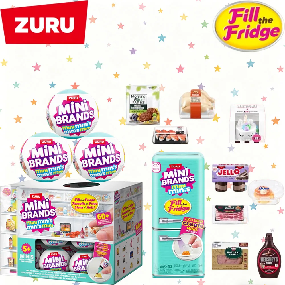 New ZURU Mini Brands Mini Minis Fill The Fridge Blind Capsule Series 1 80+ To Be Collected Your Kitchen Refrigerator Toys Gift
New ZURU Mini Brands Mini Minis Fill The Fridge Blind Capsule Series 1 80+ To Be Collected Your Kitchen Refrigerator Toys Gift