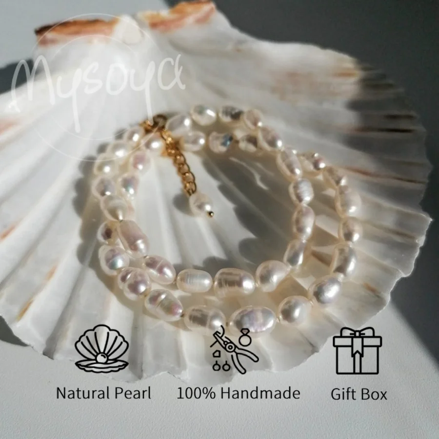 Ожерелье Mysoya из пресноводного жемчуга в форме белого риса, 7-8 мм, в подарочной коробке для него и для нее, на дни рождения, свадьбы и День святого Валентина
Ожерелье Mysoya из пресноводного жемчуга в форме белого риса, 7-8 мм, в подарочной коробке для него и для нее, на дни рождения, свадьбы и День святого Валентина