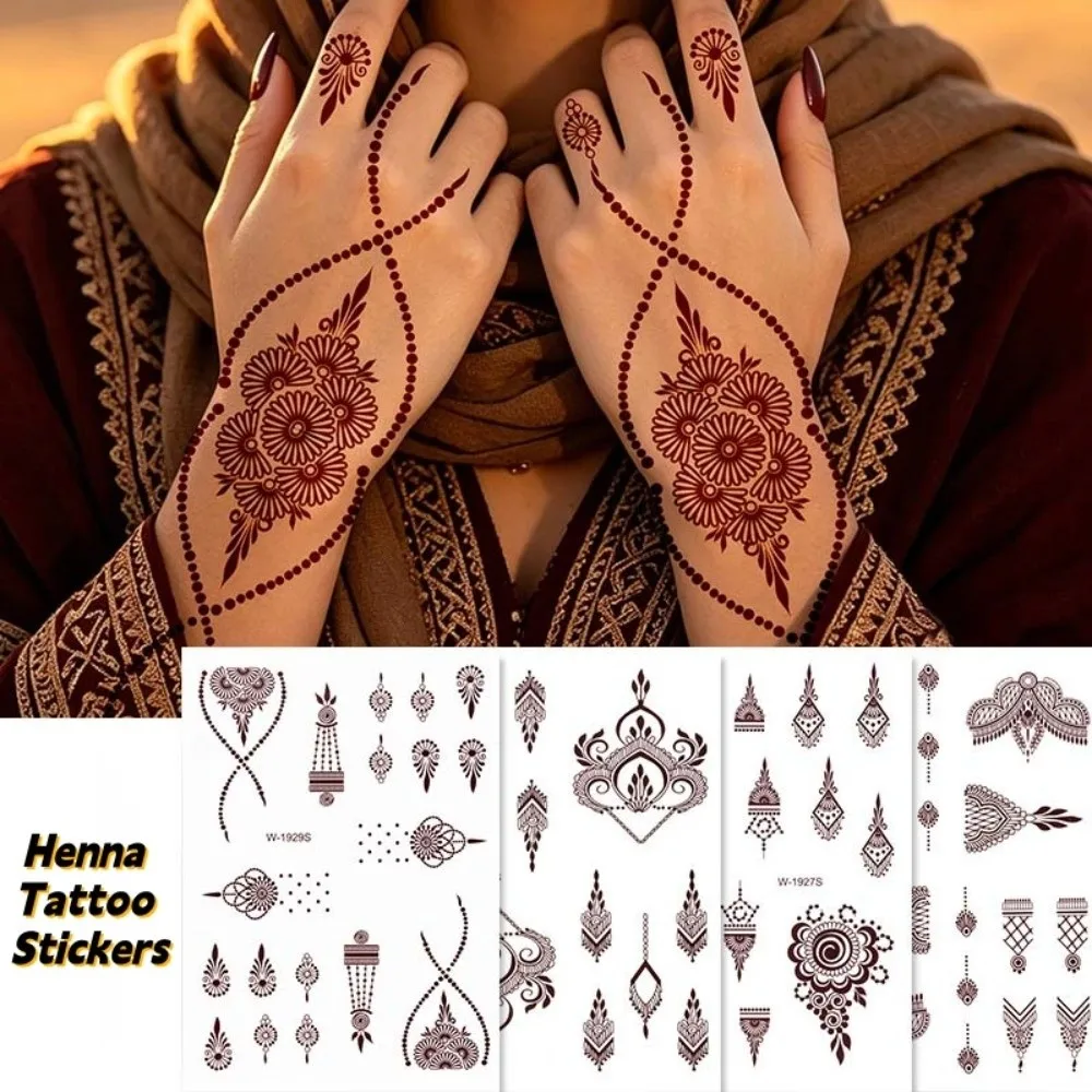 Lace Henna Tattoo Stickers Flower Mehndi Designs Instant Decals Ethnic Style Waterproof Body Art Sticker Summer Vacation
Lace Henna Tattoo Stickers Flower Mehndi Designs Instant Decals Ethnic Style Waterproof Body Art Sticker Summer Vacation