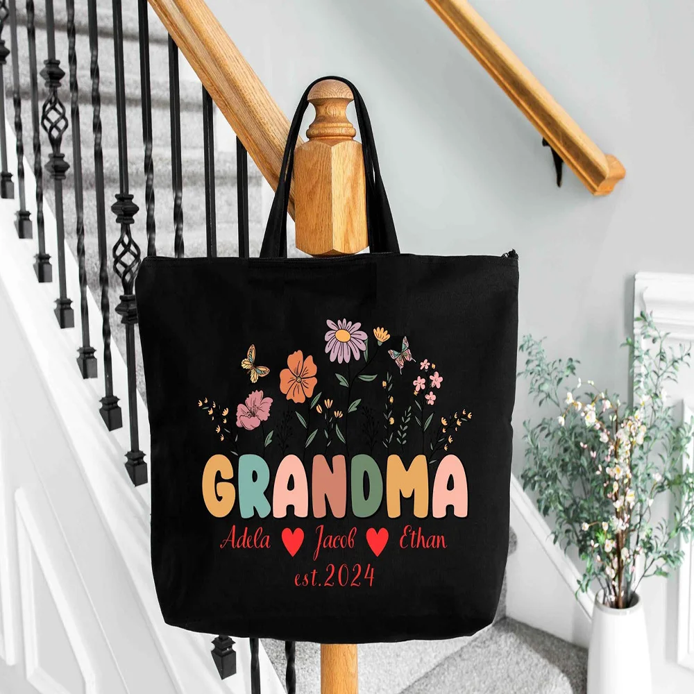 Custom Floral Grandma Tote Bag Personalized Name Lightweight Foldable Canvas Made to Order for Grocery Beach
Custom Floral Grandma Tote Bag Personalized Name Lightweight Foldable Canvas Made to Order for Grocery Beach