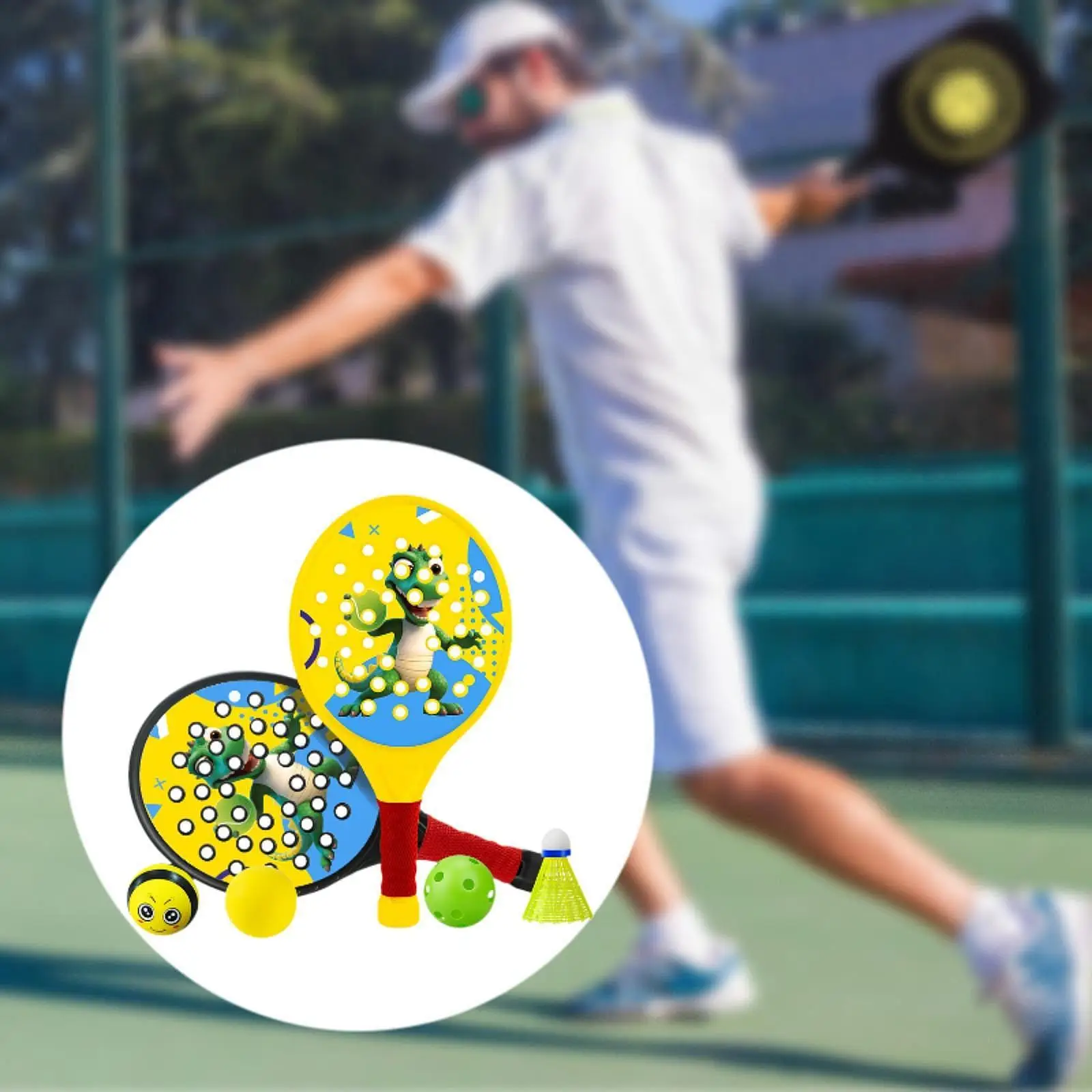 Padel Rackets with Balls, Nonslip Handle Outdoor Tennis Racquets for Sports Activities Outdoor Garden Beach Kids
Padel Rackets with Balls, Nonslip Handle Outdoor Tennis Racquets for Sports Activities Outdoor Garden Beach Kids