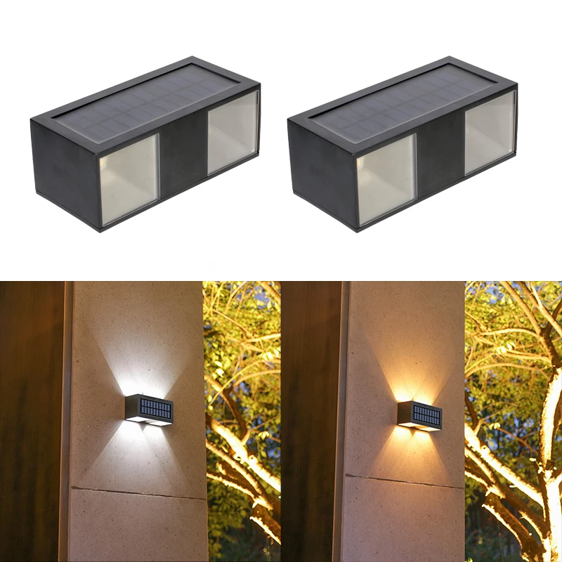 Solar Wall Light Outdoor Solar Deck Light Waterproof Up and Down 2 Color for Yard Garage Porch Garden Solar Powered Fence Lights
Solar Wall Light Outdoor Solar Deck Light Waterproof Up and Down 2 Color for Yard Garage Porch Garden Solar Powered Fence Lights