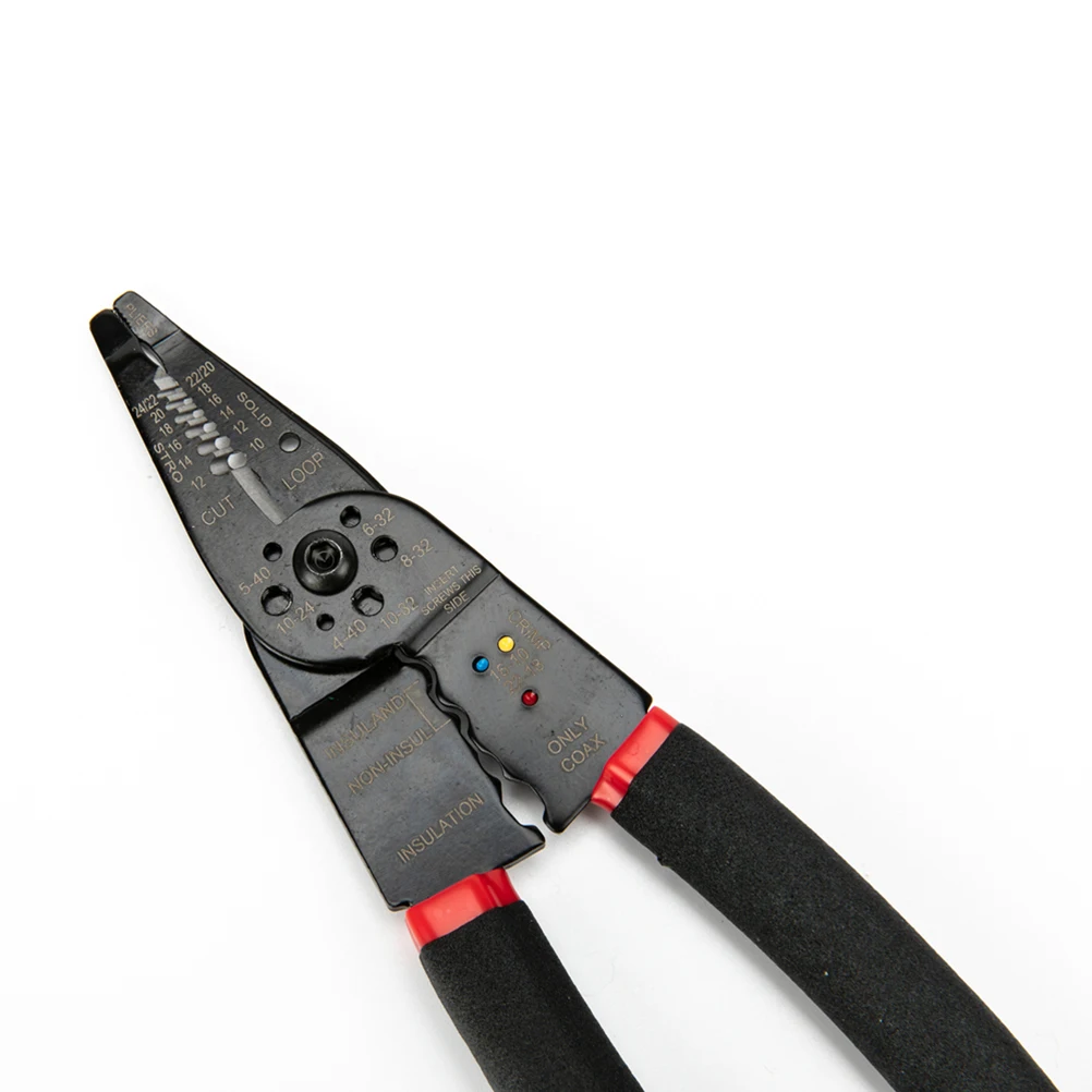 Wire Crimper Stripping Tool Heat-Treated Blades Thick Speaker Cable Compatible Insulated Non-Insulated Terminals 
Wire Crimper Stripping Tool Heat-Treated Blades Thick Speaker Cable Compatible Insulated Non-Insulated Terminals