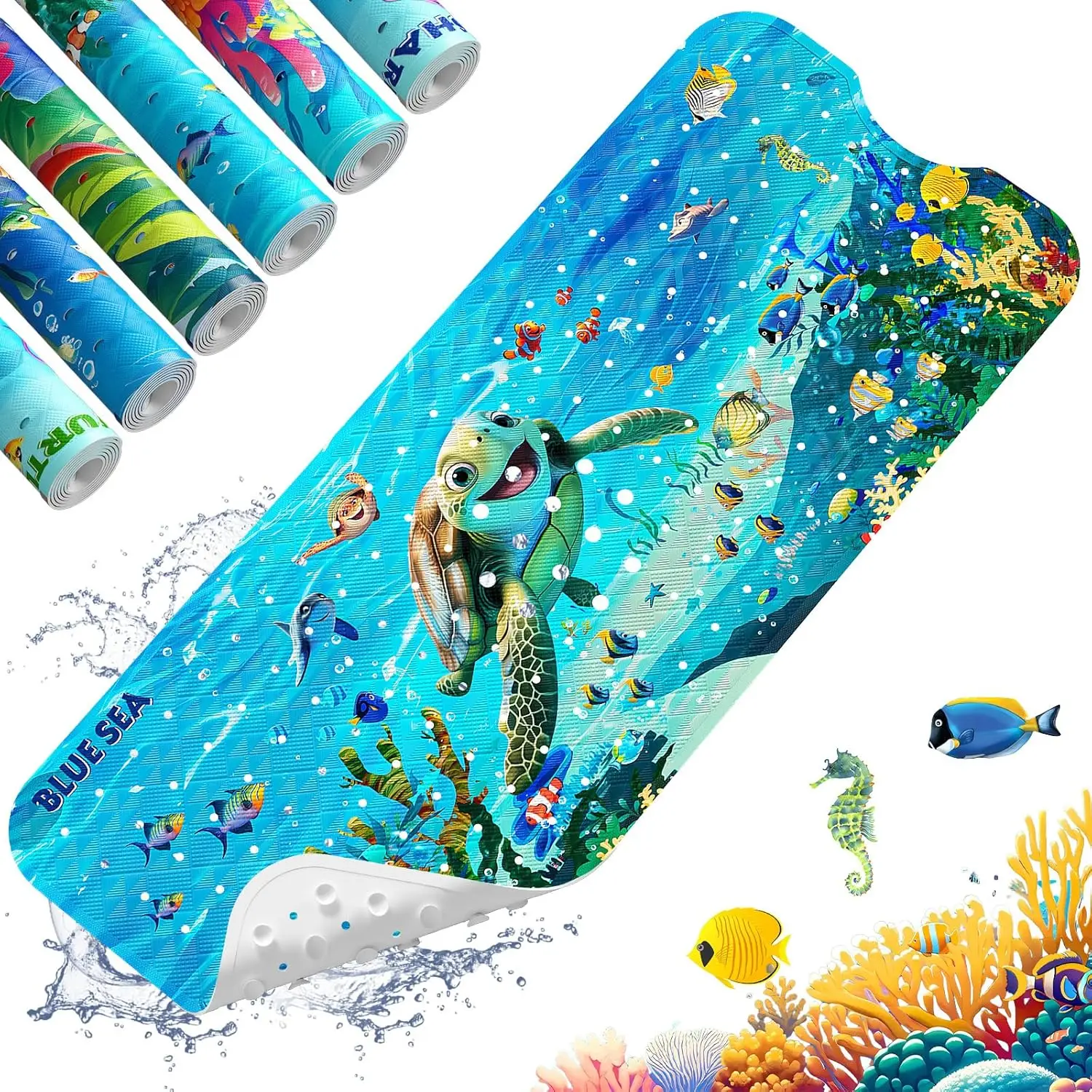 Extra Long Non Slip Baby Bath Mat for Tub - 40''x16'' Cartoon Bathtub Mat with Suction Cups, Eco-Friendly, Machine Washable
Extra Long Non Slip Baby Bath Mat for Tub - 40''x16'' Cartoon Bathtub Mat with Suction Cups, Eco-Friendly, Machine Washable
