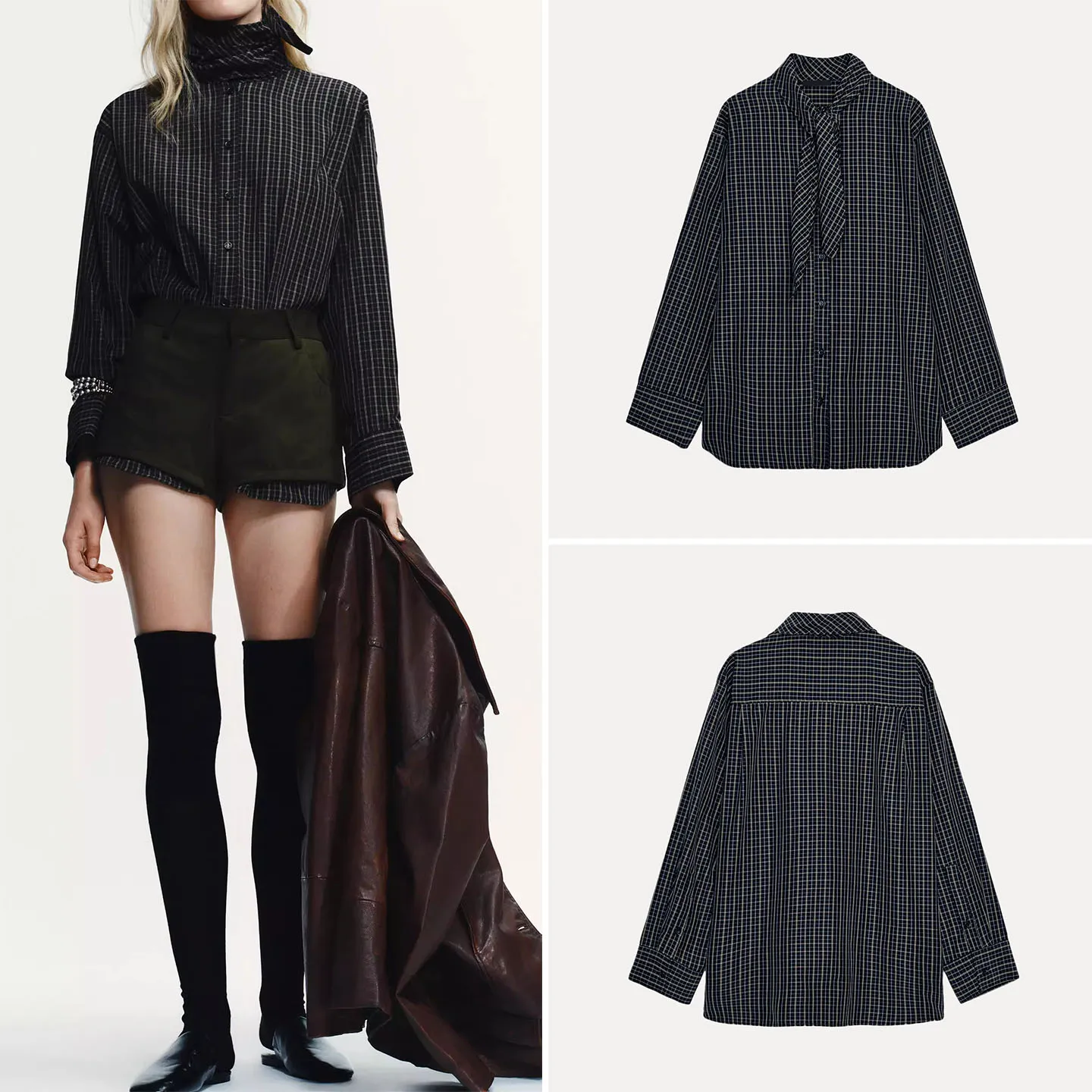 Модный простой клетчатый шарф для женщин, осенняя коллекция 2025, дышащий, приятный для кожи, с длинными рукавами, для девочек
Модный простой клетчатый шарф для женщин, осенняя коллекция 2025, дышащий, приятный для кожи, с длинными рукавами, для девочек