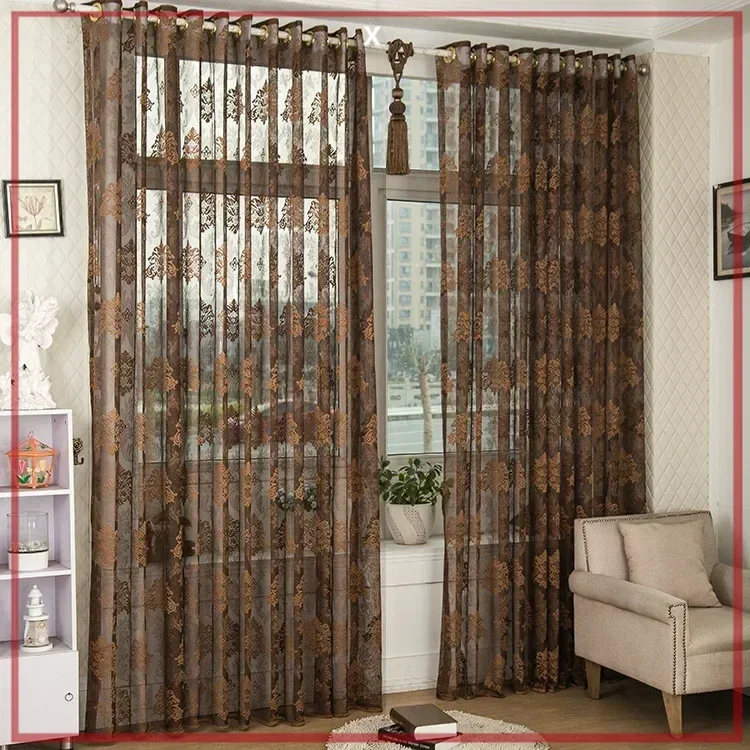 Breathable Bay Window Tulle Product Brown Customize Curtains for Living Room and Bedroom European Style Jacquard
Breathable Bay Window Tulle Product Brown Customize Curtains for Living Room and Bedroom European Style Jacquard