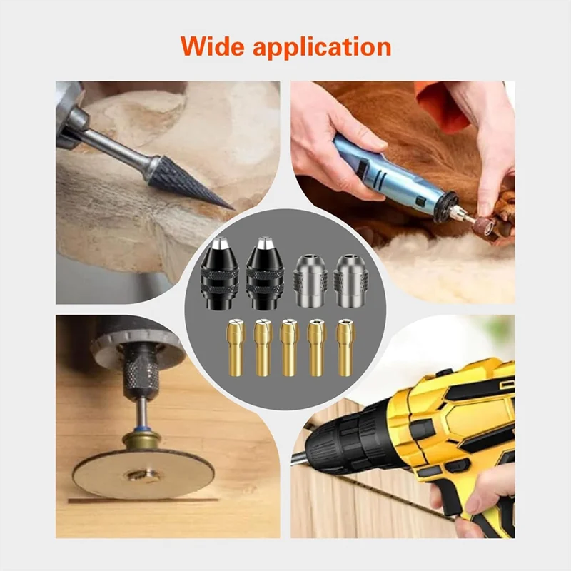 GTBL Drill Chuck Collet Set For Dremel, 16PCS 0.8-3.2Mm Replacement 4486 Drill Keyless Bit Chuck Shank Quick Change Adapter
GTBL Drill Chuck Collet Set For Dremel, 16PCS 0.8-3.2Mm Replacement 4486 Drill Keyless Bit Chuck Shank Quick Change Adapter