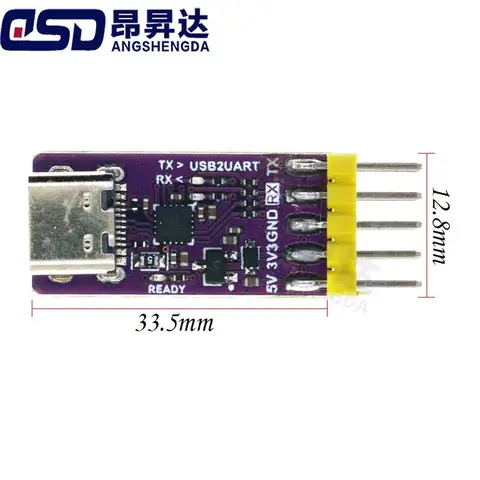 1PCS CH343P USB To Serial Port Module 6Mbps 5V3.3V TTL UART CH343 Debugging Burning Downloading Type-C Switch Instead CH340