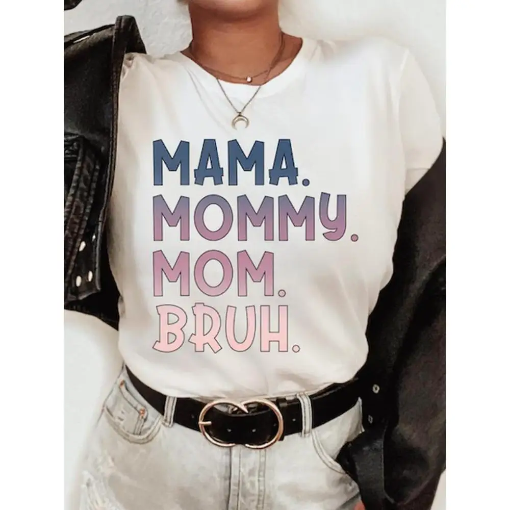 Women's Mama Mommy Mom Bruh T-shirt Funny Mom Life Slogan Tee Mother's Day Gift Casual Top
Women's Mama Mommy Mom Bruh T-shirt Funny Mom Life Slogan Tee Mother's Day Gift Casual Top