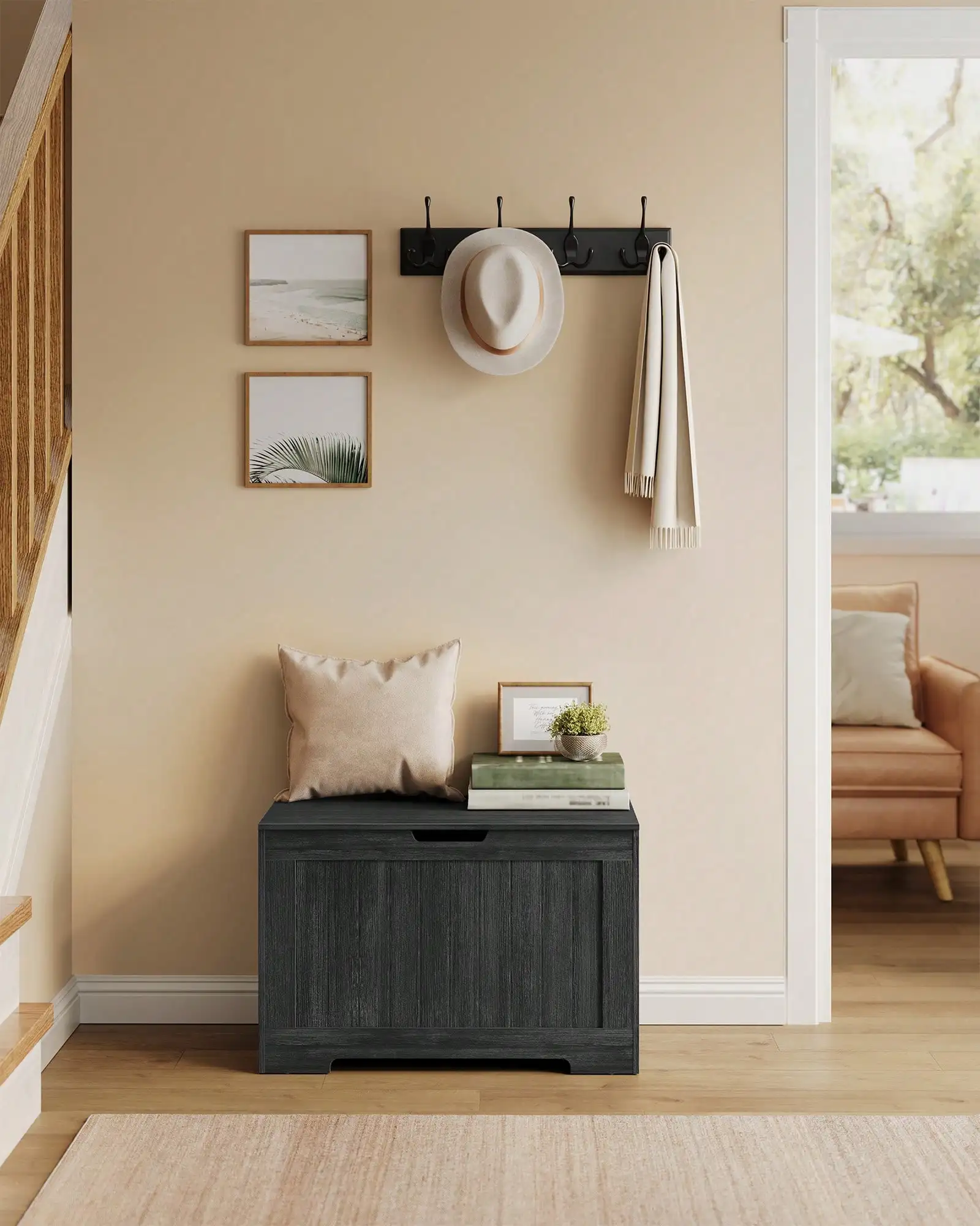 Storage Chest, 29.9 Inches Width Storage Bench, Entryway Bench With 2 Safety Hinges, Shoe Bench, Farmhouse Style, For En
Storage Chest, 29.9 Inches Width Storage Bench, Entryway Bench With 2 Safety Hinges, Shoe Bench, Farmhouse Style, For En