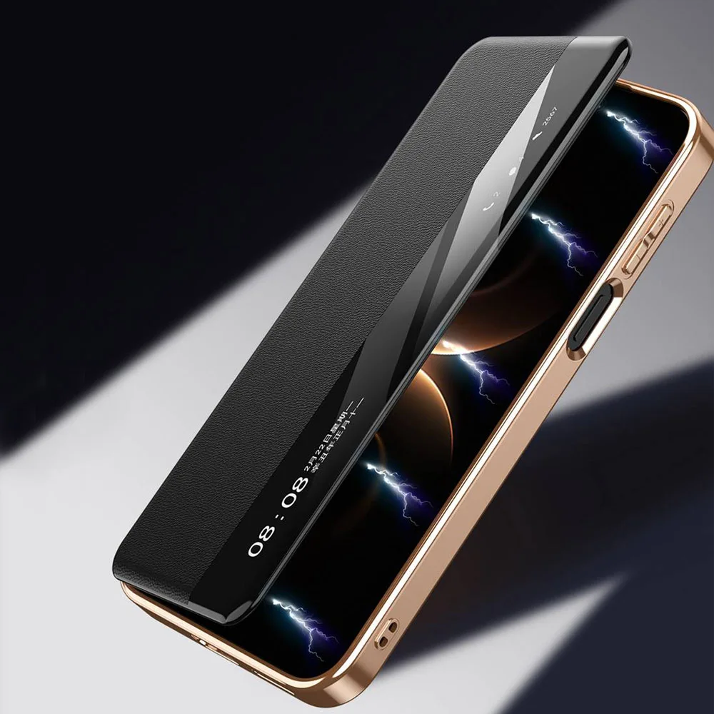 Genuine Leather Case For Huawei Mate 80 Pro Max Case Mate80 Window View Intelligent Flip Cover For Mate 80Pro Phone Protector
Genuine Leather Case For Huawei Mate 80 Pro Max Case Mate80 Window View Intelligent Flip Cover For Mate 80Pro Phone Protector
