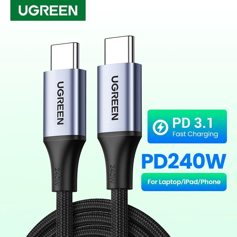 UGREEN 240W USB Type C Cable Power Line PD3.1 for PS5 Nintendo Switch Galaxy S22 MacBook Blazing-Fast Charging Cable 48V5A USB C
UGREEN 240W USB Type C Cable Power Line PD3.1 for PS5 Nintendo Switch Galaxy S22 MacBook Blazing-Fast Charging Cable 48V5A USB C