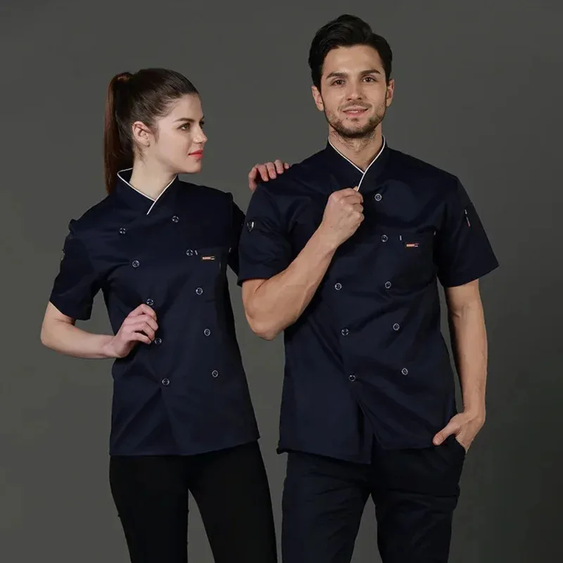 N4O4 Chef Uniforms Food Service Restaurant Kitchen Workwear Women Men Short Sleeve Double Breasted Catering Jackets Tooling N4O
N4O4 Chef Uniforms Food Service Restaurant Kitchen Workwear Women Men Short Sleeve Double Breasted Catering Jackets Tooling N4O