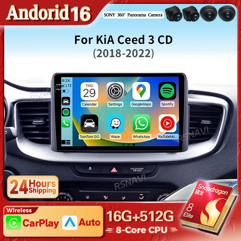 Android 16 Carplay Auto 2K Screen Car Radio Multimedia Player For Kia Ceed 3 CD 2018 - 2022 Autoradio GPS Stereo 2din Qualcomm
Android 16 Carplay Auto 2K Screen Car Radio Multimedia Player For Kia Ceed 3 CD 2018 - 2022 Autoradio GPS Stereo 2din Qualcomm
