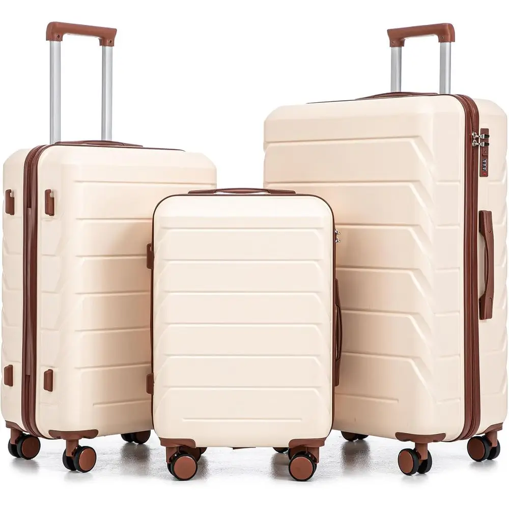 3 Piece ABS Hardside Spinner Luggage Set with Lock
3 Piece ABS Hardside Spinner Luggage Set with Lock